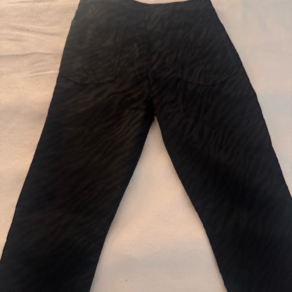 rag & bone Black Skinny Jeans with Tonal Zebra Stripe